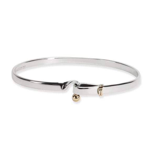 Tiffany & Co Handbags - Tiffany & Co. Hook Bangle in 18K Yellow Gold/Sterling Silver
